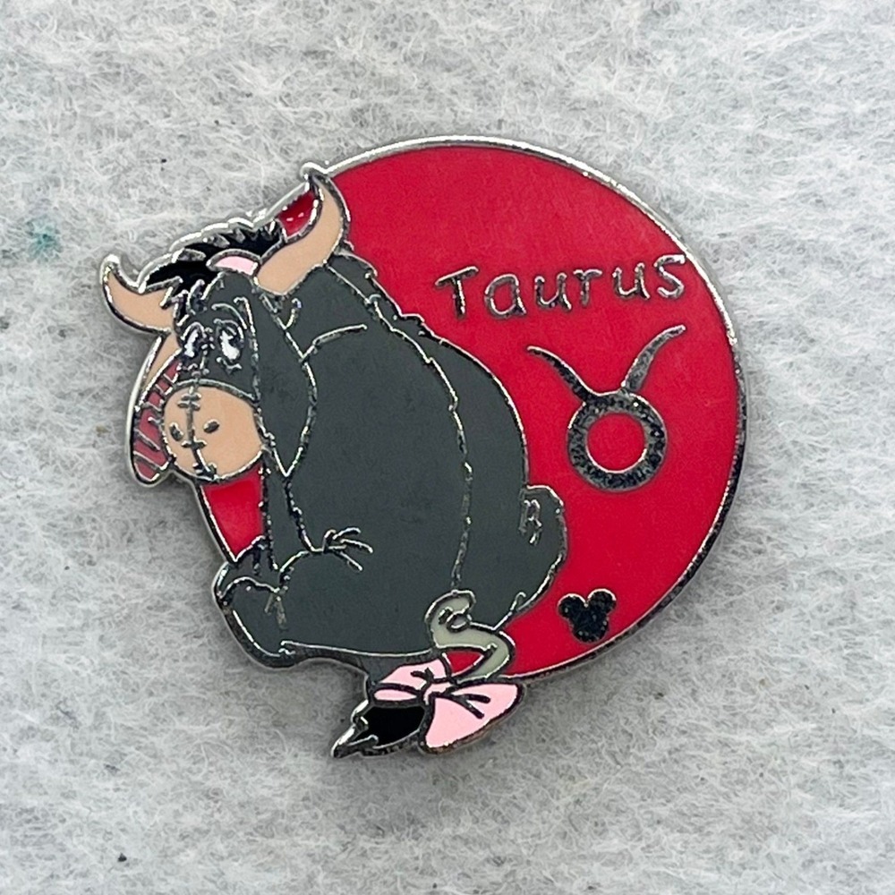 🔮 5/$25 Disney Winnie the Pooh Eeyore Astrology Zodiac Taurus Pin